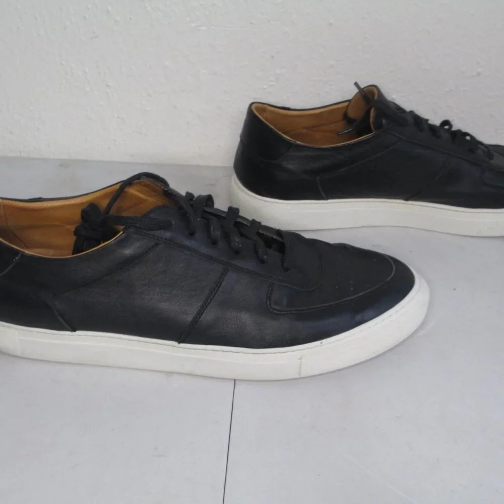 Beckett Simonon Garcia Mens Black Size 13 Leather Sneakers Lace up Shoes